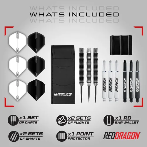 Vista 2 de RED DRAGON Dardos Pegasus Original Puntos de conmutación Pegasus - Desarrollado por Winmau Darts Punta de metal Juego de dardos de tungsteno