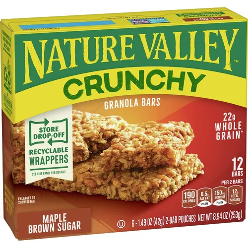Vista 6 de Nature Valley Barras de granola crujientes, canela, 12 barras, 8.94 onzas (6 bolsas)