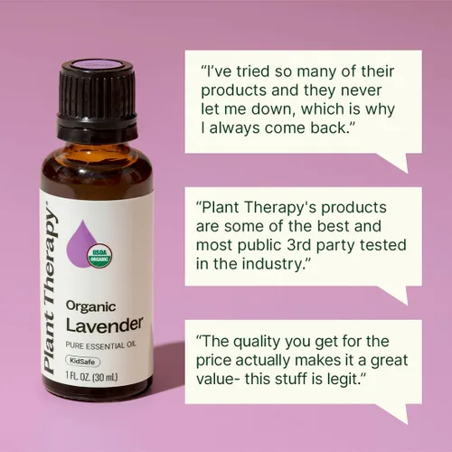 Vista 4 de Plant Therapy Aceite esencial de lavanda orgánica 100% puro, certificado por USDA, orgánico, sin diluir, aromaterapia natural para difusión y uso