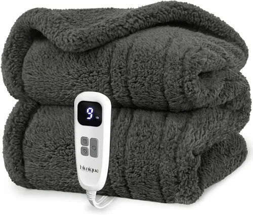 Vista 16 de Heated Blanket Electric Blanket Queen - Fast Heating Blanket Throw Dual Control Double Sided Sherpa with 10 Heating Levels & 2-10 Hours Auto Off