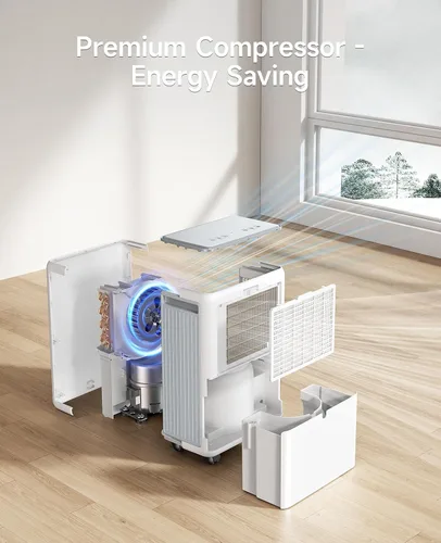 Vista 9 de 2,000 Sq.Ft Dehumidifier for Basement & Large Room with Drain Hose 30 Pints Capacity with Quiet Operation for Home and Bedroom, 3 Modes, Auto