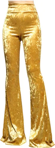 Vista 142 de ShopMyTrend - Pantalones de yoga largos con piernas anchas y acampanadas estilo palazzo, con cintura alta, para mujer