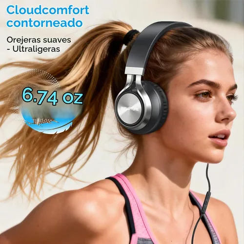 Vista 5 de INFURTURE - Auriculares USB C con micrófono, control de volumen, cable sin enredos, auriculares tipo C con cable, plegables y ligeros para iPhone