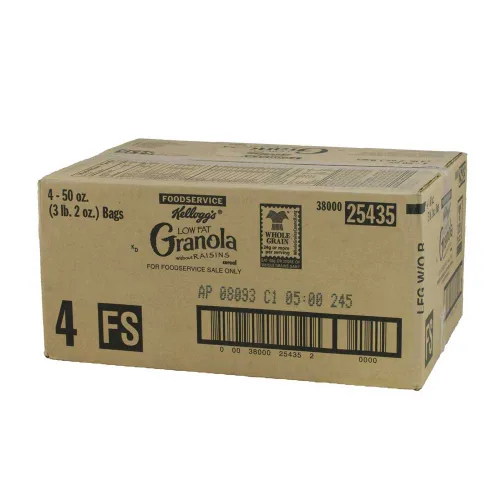 Vista 3 de Kellogg's Granola baja en grasa, cereales, sin pasas, 50 onzas (4 unidades)