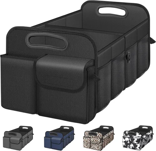 Vista 23 de Femuar Organizador de maletero de gran capacidad, accesorio impermeable para coche, antideslizante, plegable, adecuado para todos los vehículos
