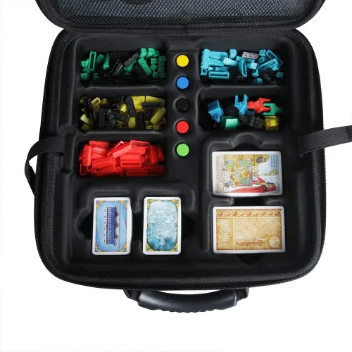 Vista 3 de Hermitshell Hard Travel Case for Asmodee Ticket to Ride Board Game (2025 Refresh) - Fits Main Game + USA 1910 Expasion