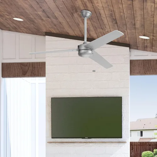 Vista 10 de Prominence Home Tenant, ventilador de techo LED contemporáneo de 52 pulgadas para interiores y exteriores, sin luz, cadena de tracción, opciones