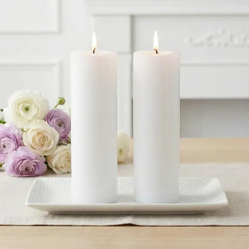 Vista 29 de Richland® Juego de 20 velas de pilar de 2 x 3 pulgadas, color marfil sin perfume