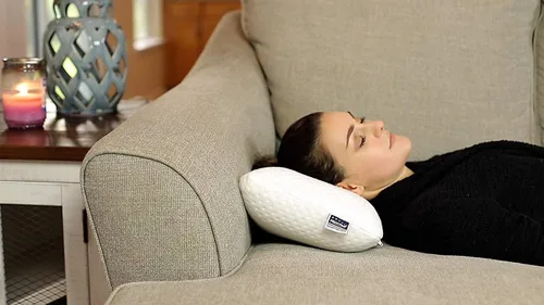 Vista 6 de ProComf - Almohada de espuma viscoelástica para viaje y campamento, para bebé, niño, adolescente, adulto (blanco nieve con 4 fundas de vacaciones)