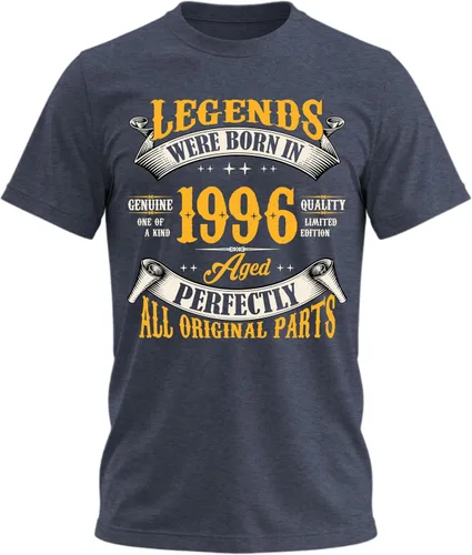 Vista 84 de Camiseta de cumpleaños para hombre, leyendas nacieron en 19XX, camiseta Negro