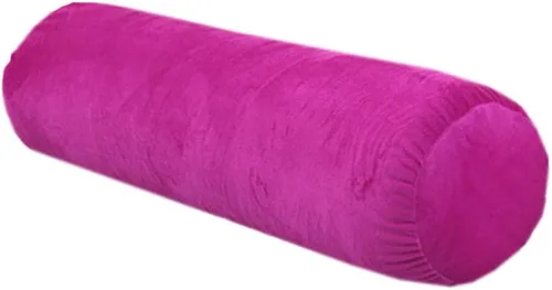 Vista 7 de Almohada redonda de terciopelo suave, cojín de cintura para sofá cama, almohada cilíndrica larga para cuello cervical con funda de almohada lavable
