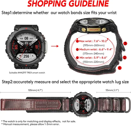 Vista 13 de Correa de reloj compatible con Amazfit T-Rex/T-Rex 2/T-Rex Pro/T-Rex Ultra/T-Rex Ultra 2, nuevo diseño de conector mejorado