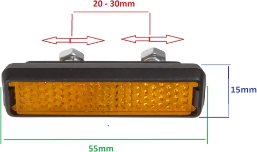 Vista 3 de cyclingcolors 4X Reflector de pedal de bicicleta naranja ajustable a tornillo ciclo bicicleta MTB Kid Reflector alta visibilidad