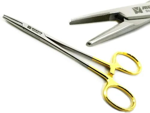 Vista 20 de MEDSPO Pinzas Profesionales Portaagujas Quirúrgico Dental Médico Ortopédico con Bloqueo Sutura Veterinaria Restaurativa Instrumentos