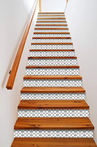 Vista 3 de Mi Alma calcomanías para azulejos en blanco y negro para despegar y pegar calcomanías de azulejos, 24 unidades, para azulejos de baño y cocina