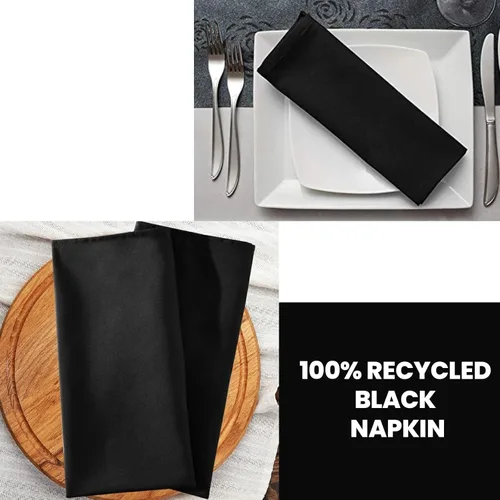 Vista 5 de Perfectware - Servilletas de cena de 2 capas, color negro, paquete de 125