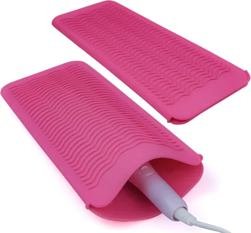 Vista 12 de 1 Paquete de Funda de Silicona Resistente al Calor para Alisador de Cabello, Rizador, Plancha Plana y Herramientas Calientes para el Cabello Negro