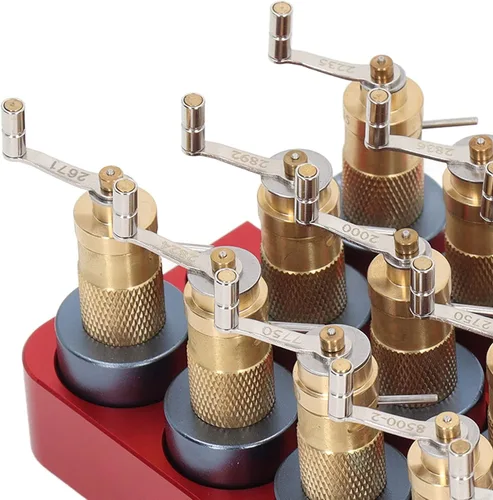 Vista 7 de FTVOGUE 14PCS Reloj Mainspring Winder Aleación de Aluminio Reloj Herramienta de Mantenimiento de Primavera Principal con Base para Relojero
