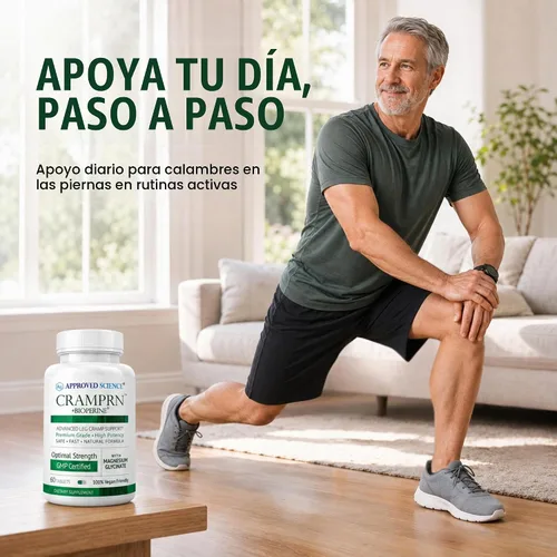 Vista 7 de Approved Science Cramprin - Magnesio de alta absorción, complejo de vitamina B, BioPerine - Calambres musculares - 1 mes de suministro - 60 cápsulas