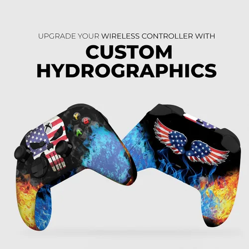Vista 3 de DreamController Americcan Warrior Skull Custom X-box Controller Wireless compatible with X-box One/Series X/S Proudly Customized in USA with