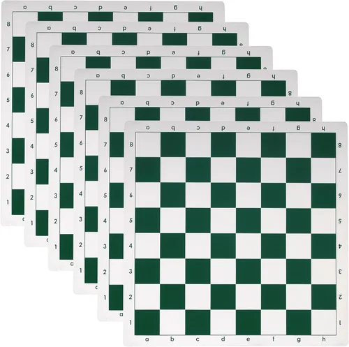 Vista 6 de WE Games Tablero de ajedrez enrollable para torneos, vinilo con cuadrados verdes