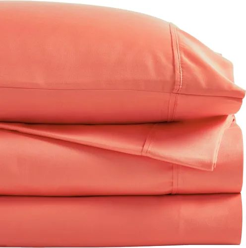 Vista 22 de Superior 1200 Thread Count Cotton Blend Sheet Set, Deep Pocket Sheets, 1 Elastic Deep Pocket Fitted Sheet, 1 Flat Sheet, 2 Pillowcases, Cotton Rich