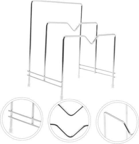 Vista 8 de Elegante soporte de cubierta de olla para tabla de cortar, soporte de suministros de cocina para tableros de embutidos