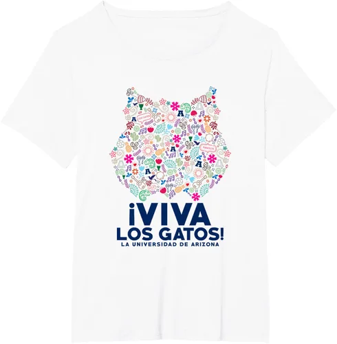 Vista 6 de University of Arizona Wildcats Viva Los Gatos - Camiseta, Blanco