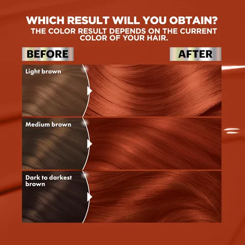 Vista 3 de Garnier Nutrisse Ultra Color - Tinte para el cabello, tinte permanente para el cabello hasta 8 semanas de resultados audaces, vibrantes y RC1 Cobre