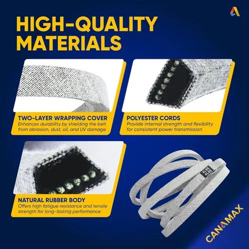 Vista 3 de Canamax 144959 - Cinturón de cubierta de cortacésped – Cable de aramida de 1/2 pulgadas x 95 pulgadas – para cubierta Craftsman LT3000 DLT3000