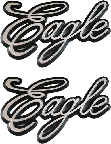Vista 2 de Juego de 2 calcomanías de repuesto con emblemas de águila 3D para camión International 9400 Eagle Logo 3525293C1 (cromado)