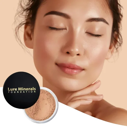 Vista 8 de Base de maquillaje en polvo minerales puros jarro colador de 0.28 onzas, elegir color, libre de ingredientes perjudiciales