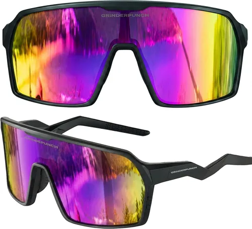 Vista 18 de grinderPUNCH Lentes de sol deportivos polarizados para hombres y mujeres, con protección UV, para béisbol, correr, ciclismo, esquí y pickleball