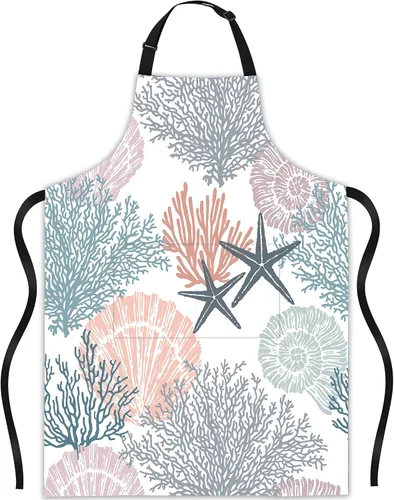 Vista 11 de Delantal de ramo de lavanda, regalos para mujeres, delantal con cuello ajustable, impermeable, para mujeres y hombres, regalos para el hogar