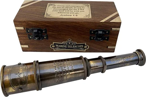 Vista 8 de Compass with Stamped Wooden Case