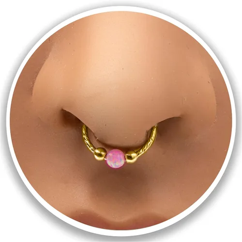 Vista 38 de Fake Opal Septum Rings