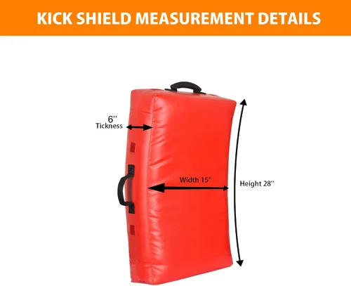 Vista 6 de MACS Almohadilla tailandesa curvada para entrenamiento de artes marciales para bloquear golpes y patadas en la superficie, escudo deportivo