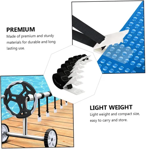 Vista 5 de Yardwe 1 juego de carrete de piscina inflable para piscinas, toldo para toldo, kit de tornillos, cubierta solar, accesorio para carrete, hebillas