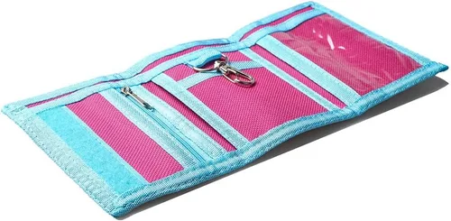 Vista 6 de NEICY Cartera de lona triple plegable para exteriores bonita cartera de dibujos animados con cremallera para niños unicornio Mermaid02