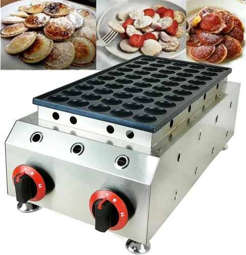 Vista 4 de Mini máquina para hacer panqueques, mini plancha de acero inoxidable, antiadherente, mini panqueques holandés, waflera comercial, waflera