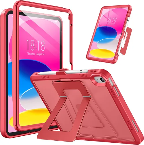 Vista 20 de DTTO Funda para iPad (A16) 11ª generación de 11 pulgadas 2025, funda para iPad de 10ª generación, soporte ajustable para vertical/paisaje, protector