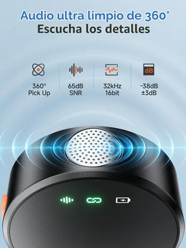 Vista 4 de BILIWAL Micrófono Lavalier inalámbrico para iPhone 15/16 y Android y PC, micrófono magnético de solapa con clip con cancelación de ruido de 2.4G