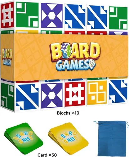 Vista 2 de BBnote Juego de Memoria Familiar para Niños y Adultos, Juegos de Mesa de Rompecabezas de Bloques para Niños de 6-8 y 8-12 años, Rompecabezas