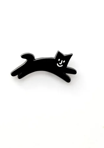 Vista 29 de FCFD Black Cat Enamel Pins Best Cat Brooch and Lapel pins for men and women Black Cat Pins