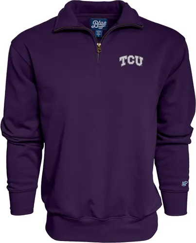 Vista 63 de Blue 84 Sudadera con cremallera de un cuarto para hombre de la NCAA