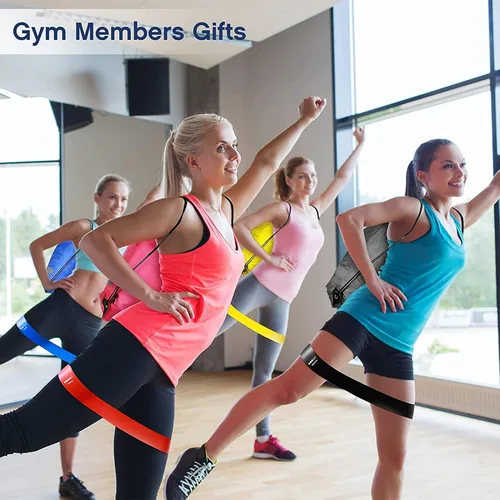 Vista 2 de 60 bandas de resistencia de entrenamiento a granel, juego de bandas elásticas de gimnasio para fitness, clase deportiva, estudiantes, miembros