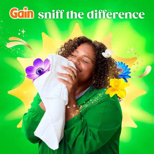Vista 8 de Gain Suavizante líquido para ropa, aroma original, 35 fl oz líq., 48 lavados, Toque suave - suavidad que puedes sentir