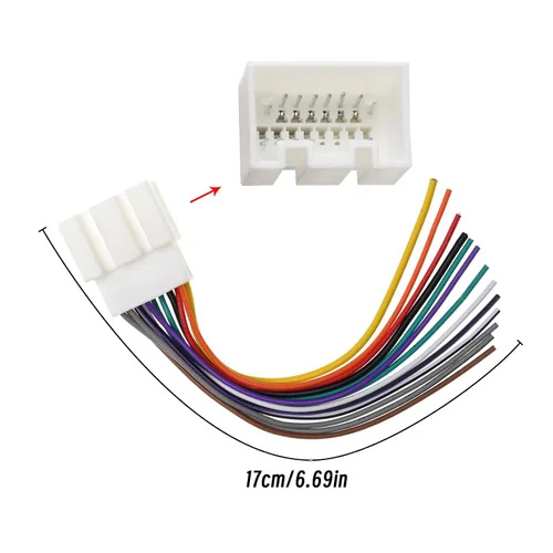 Vista 4 de Reemplazo del conector del arnés de cableado de la radio del coche compatible con Ford F150/F250/F350/F450/F550 Adaptador de arnés estéreo