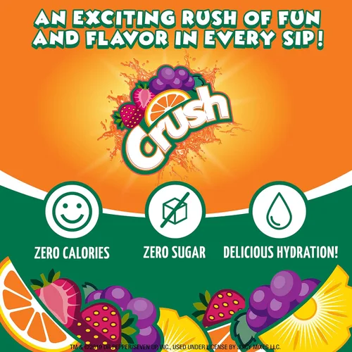 Vista 3 de Crush, Potenciador líquido de uva, ¡nuevo y mejor sabor! (4 botellas, hace 96 bebidas de agua saborizadas), sin azúcar, cero calorías