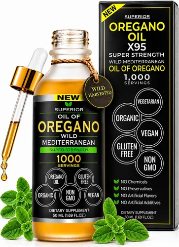 Vista 9 de Aceite de orégano con gotas de aceite de semilla negra - 400 porciones